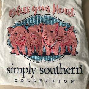 White Simply Southern long sleeve shirt